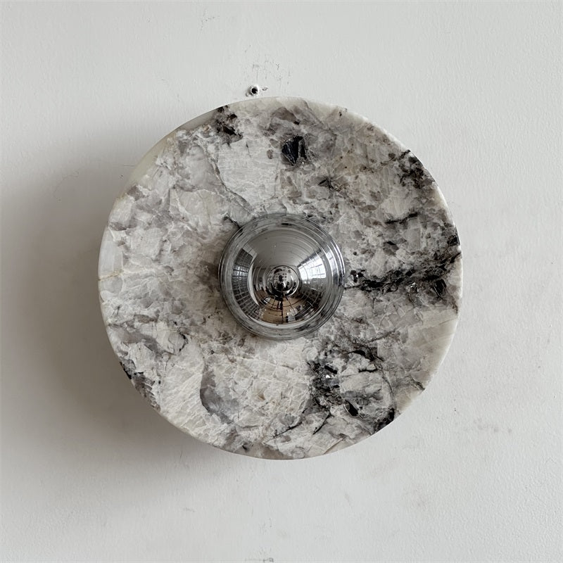 Alba Modern Minimalist Chrome Marble Wall Lamp