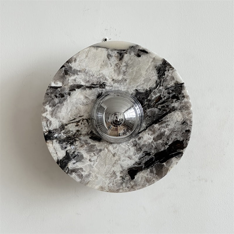Alba Modern Minimalist Chrome Marble Wall Lamp