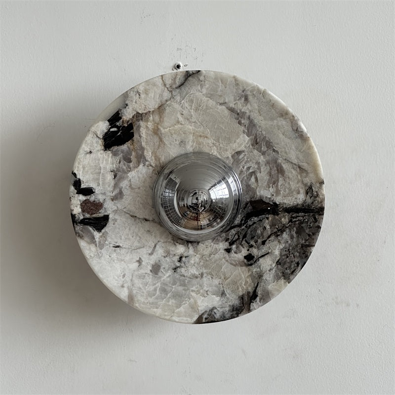 Alba Modern Minimalist Chrome Marble Wall Lamp