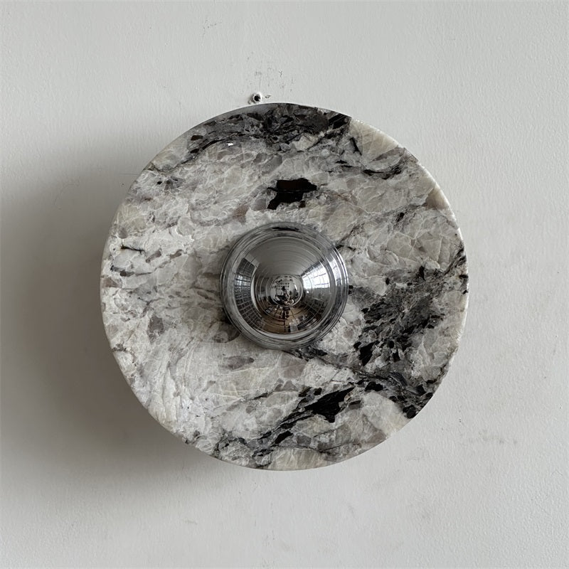 Alba Modern Minimalist Chrome Marble Wall Lamp