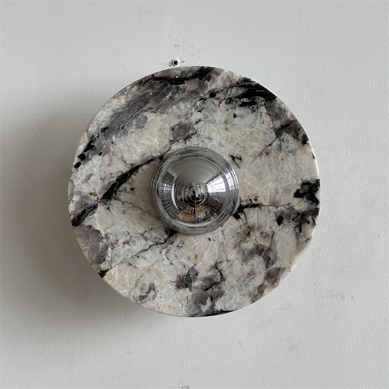 Alba Modern Minimalist Chrome Marble Wall Lamp