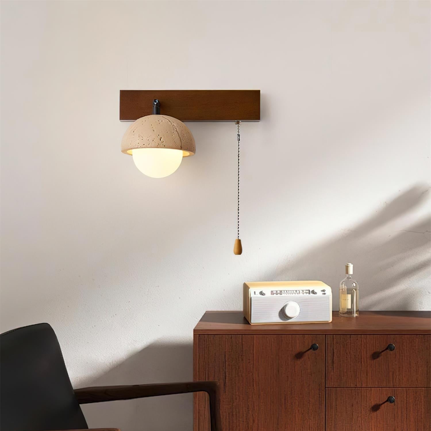 Gevon Travertine Wall Lamp - Neutral Decor