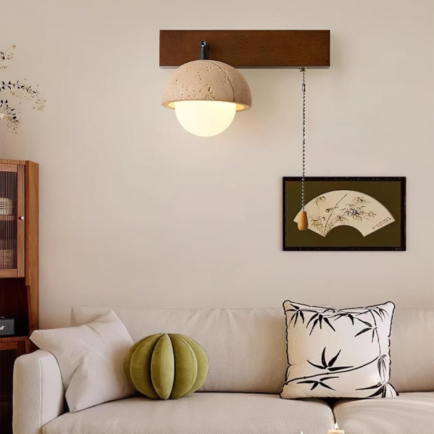 Gevon Travertine Wall Lamp - Neutral Decor
