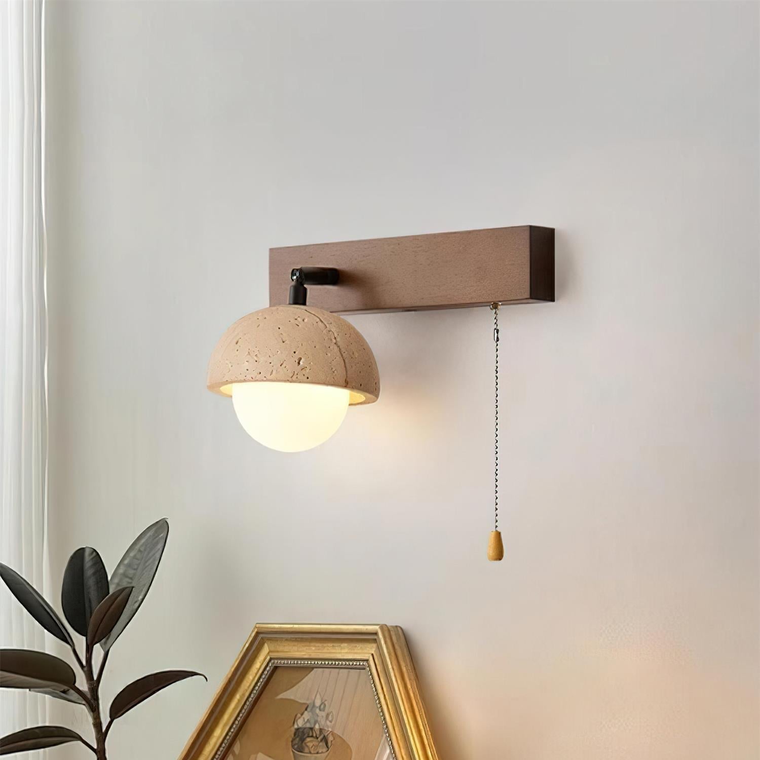 Gevon Travertine Wall Lamp - Neutral Decor