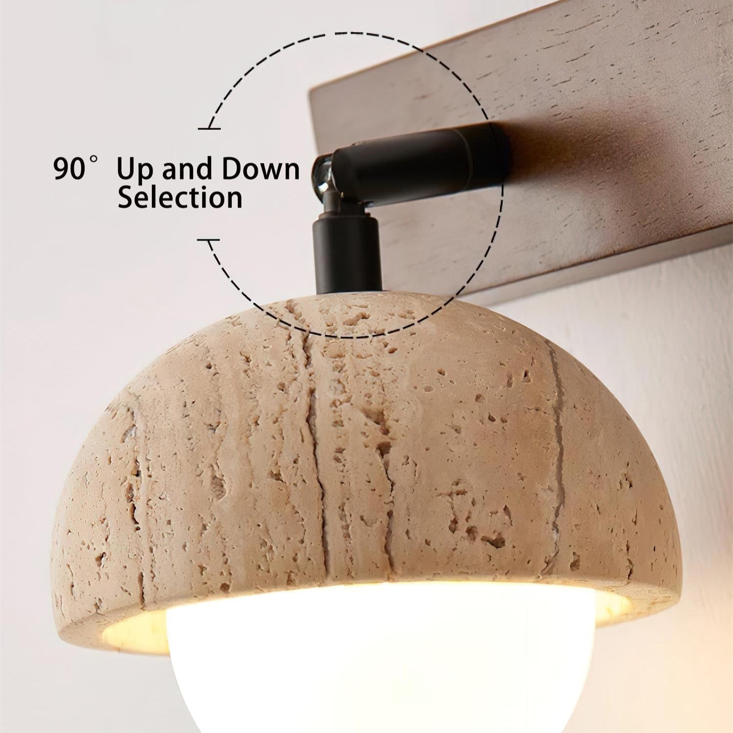 Gevon Travertine Wall Lamp - Neutral Decor