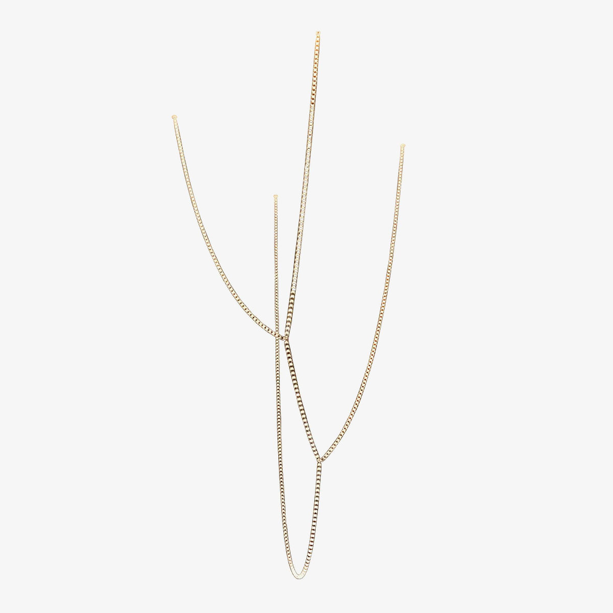 Elyisaine Chandelier Crystal Gold LED 3-Line