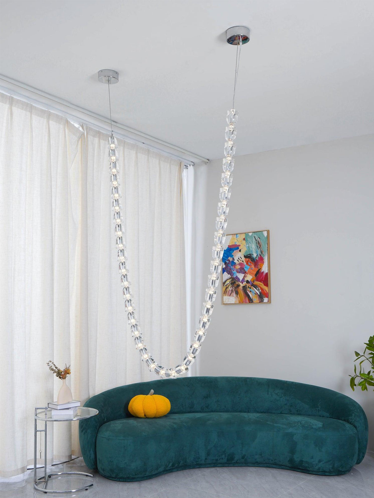 Nexus  Chrome   Crystal Chandelier