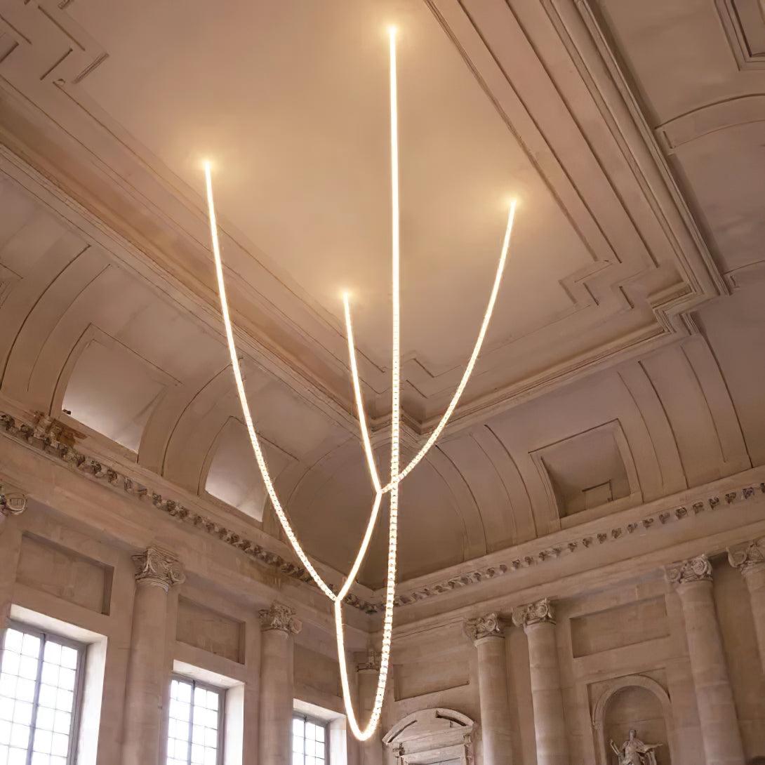 Elyisaine Chandelier Crystal Gold LED 3-Line