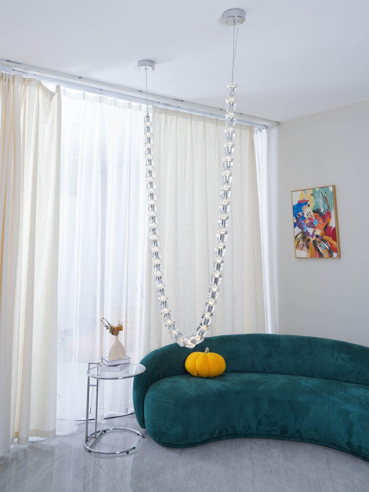 Nexus  Chrome   Crystal Chandelier