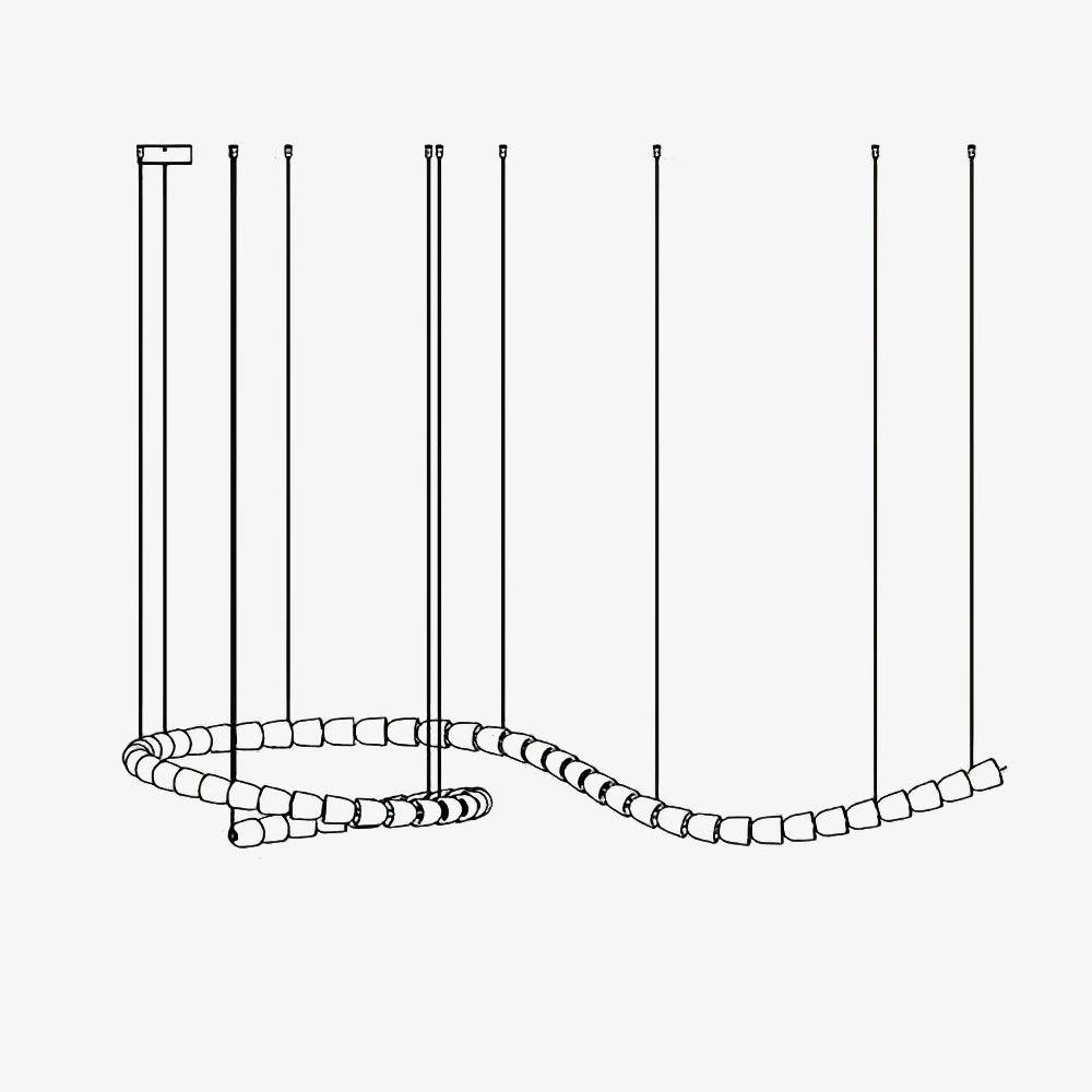 Elyireon Crystal Cascade Chandelier
