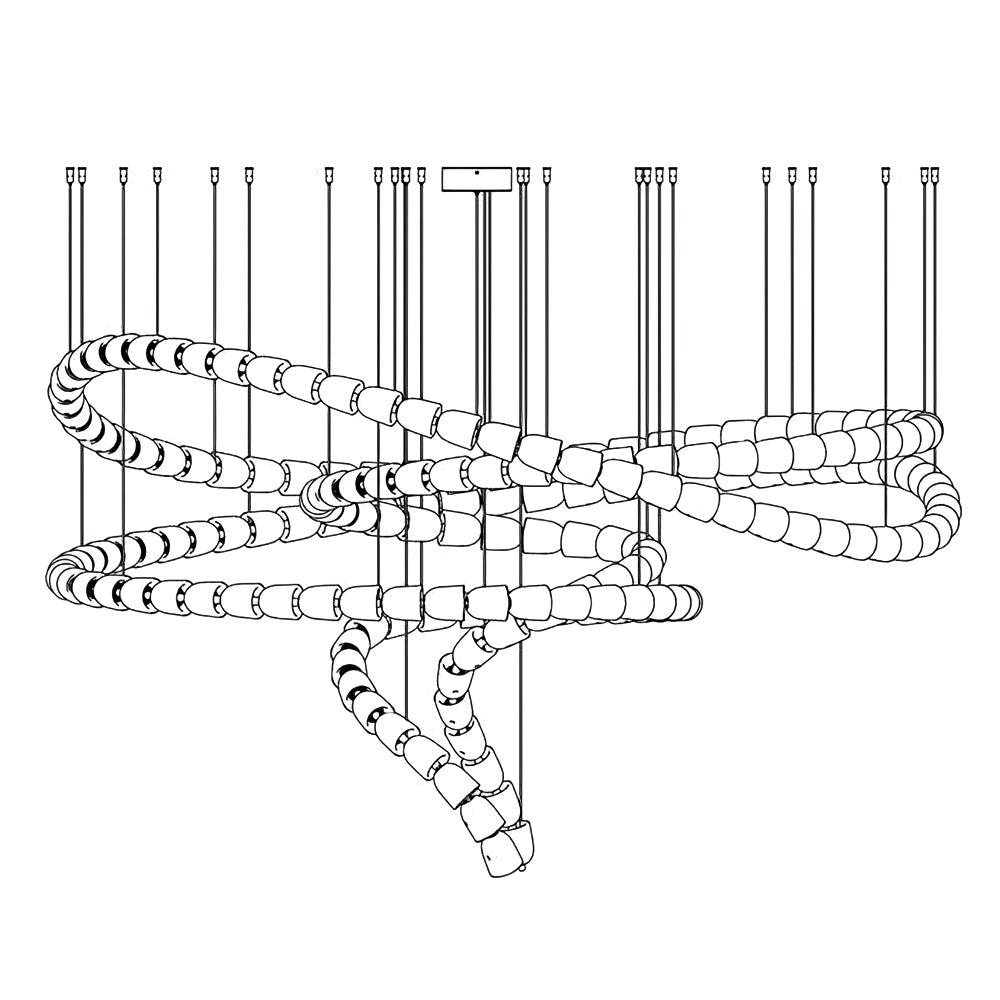 Nexus  Chrome   Crystal Chandelier