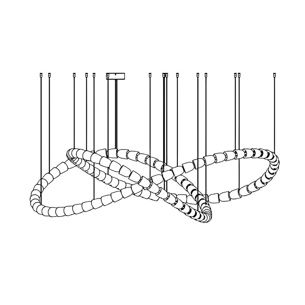Nexus  Chrome   Crystal Chandelier