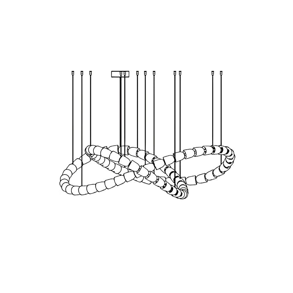 Nexus  Chrome   Crystal Chandelier