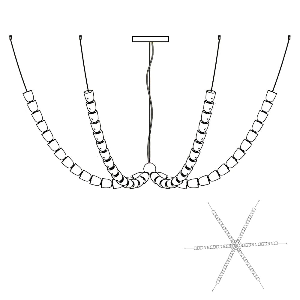 Nexus  Chrome   Crystal Chandelier
