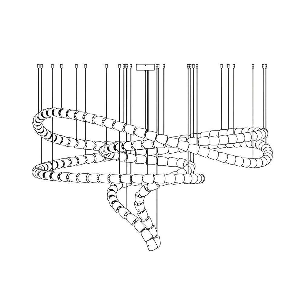 Cavenira Art Deco Crystal Chandelier