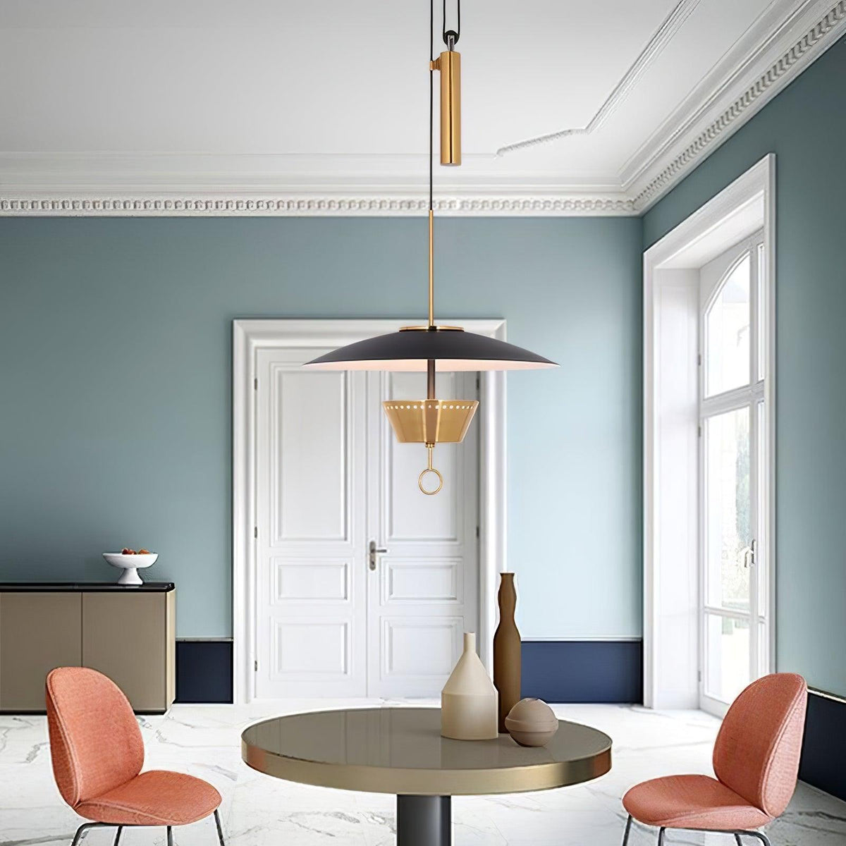 Oriuissa Chandelier Retro Brass