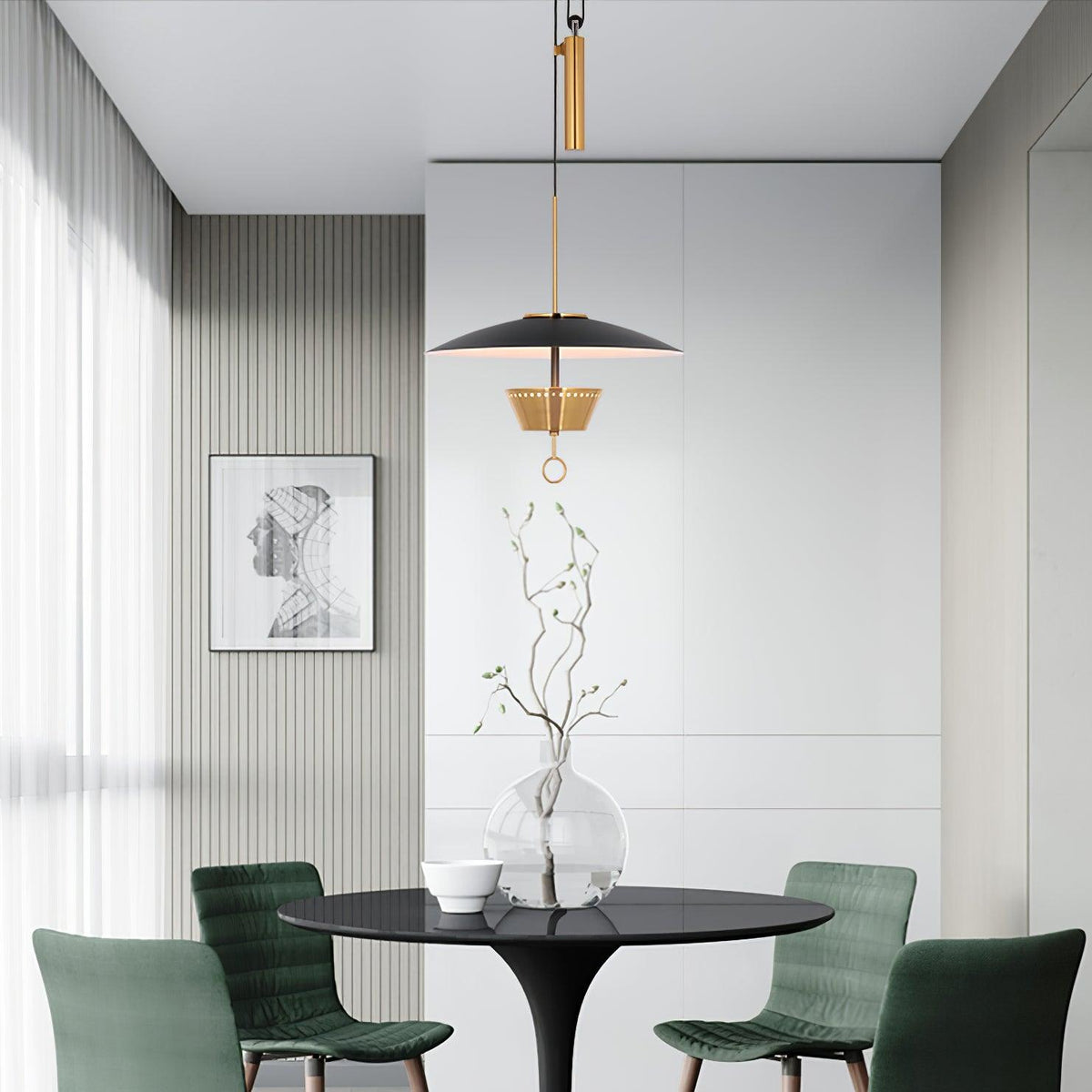 Oriuissa Chandelier Retro Brass
