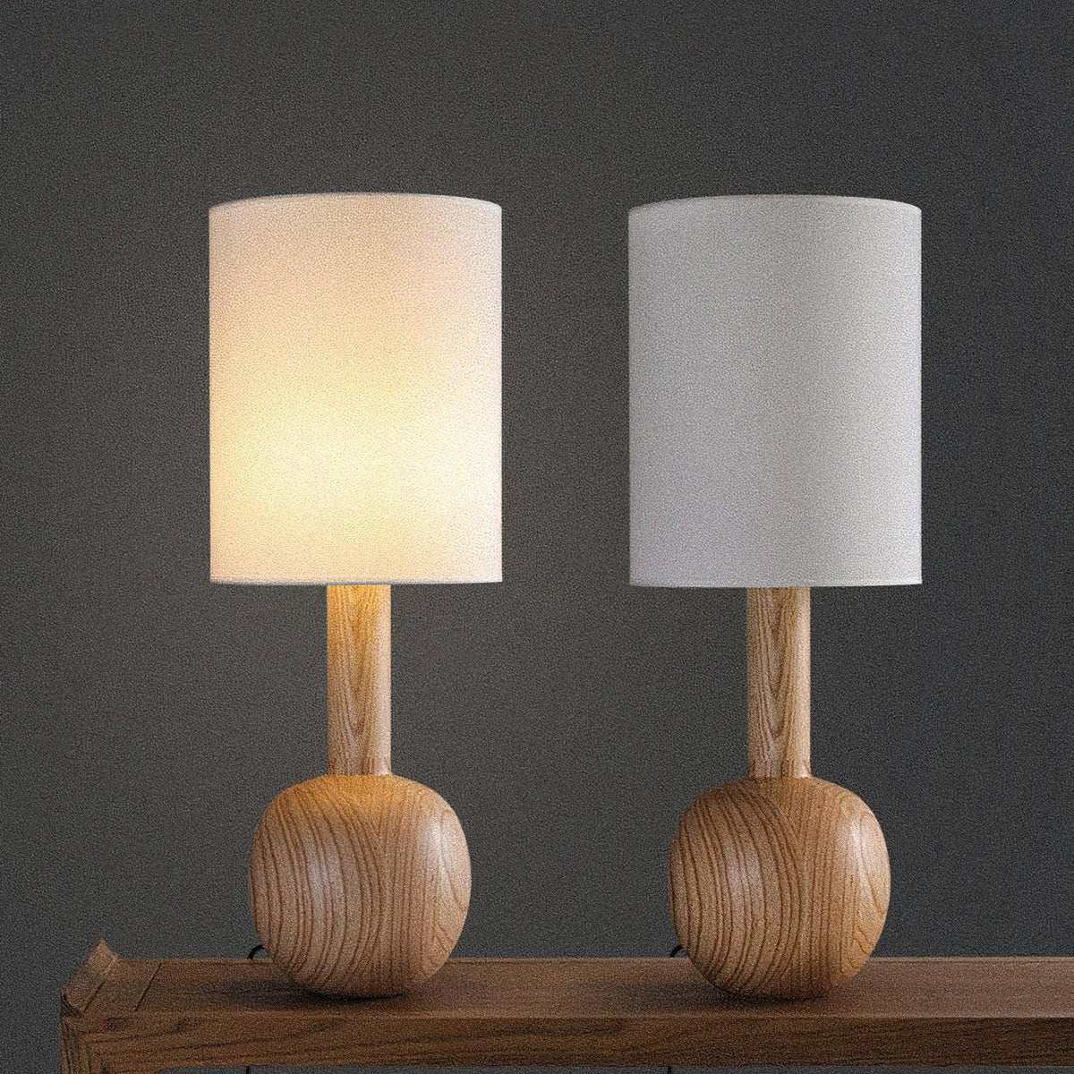Ravmis Wooden Rustic Table Lamp