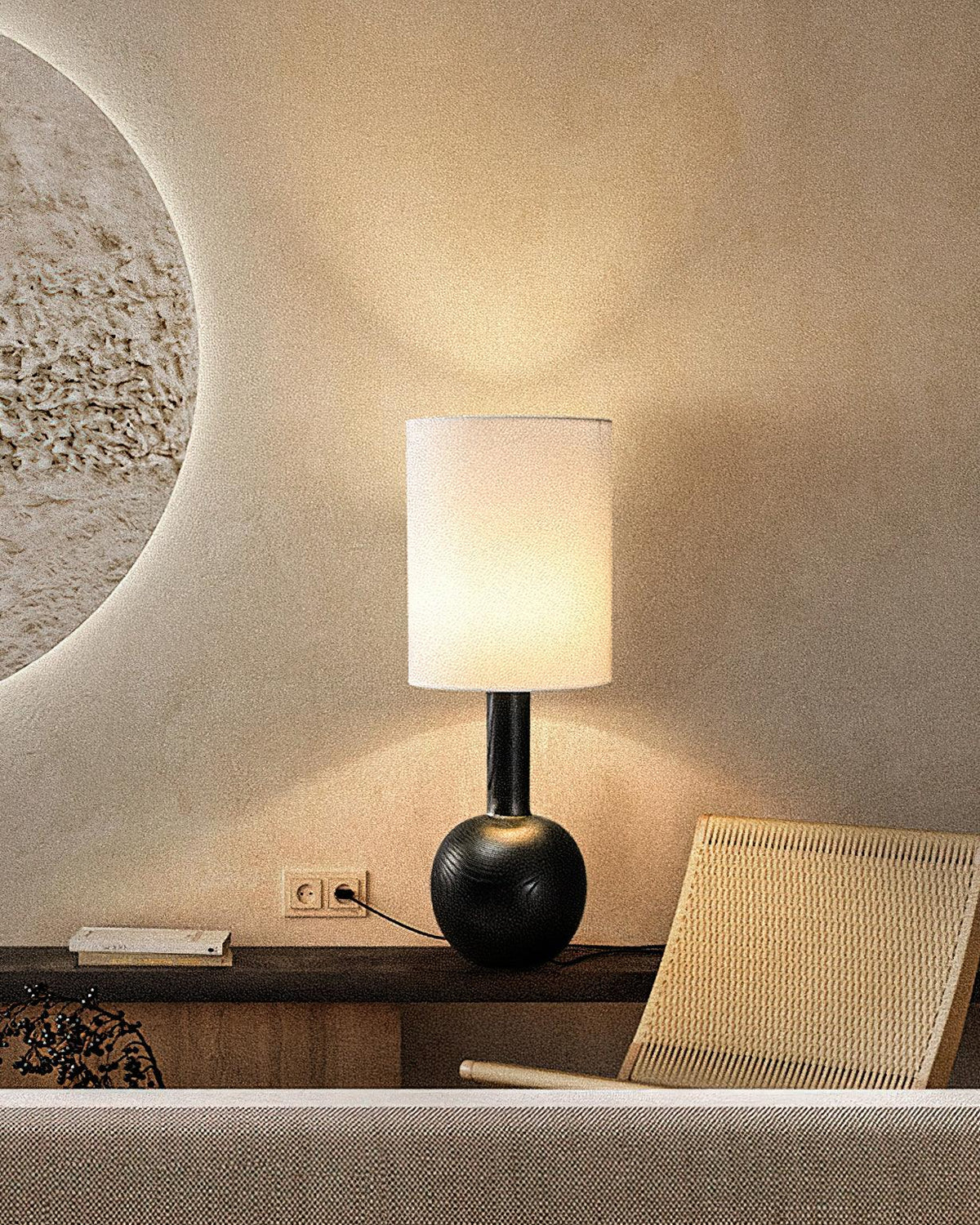 Ravmis Wooden Rustic Table Lamp