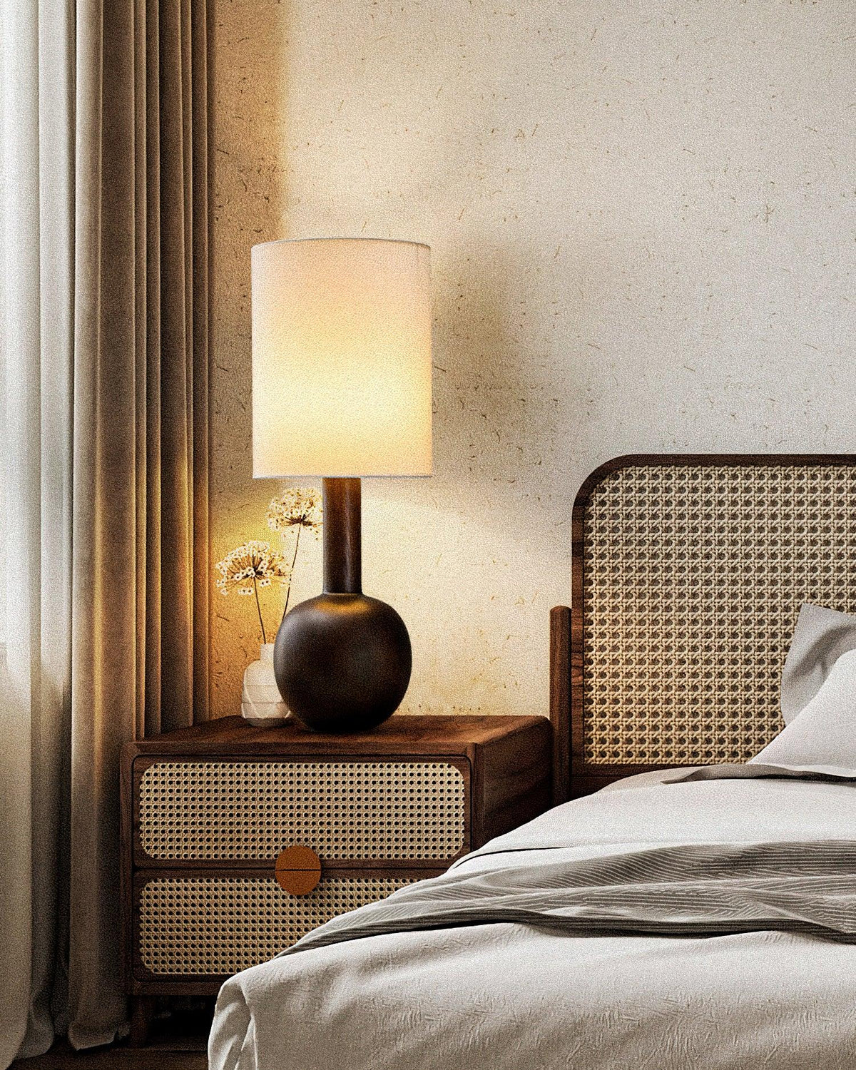Ravmis Wooden Rustic Table Lamp