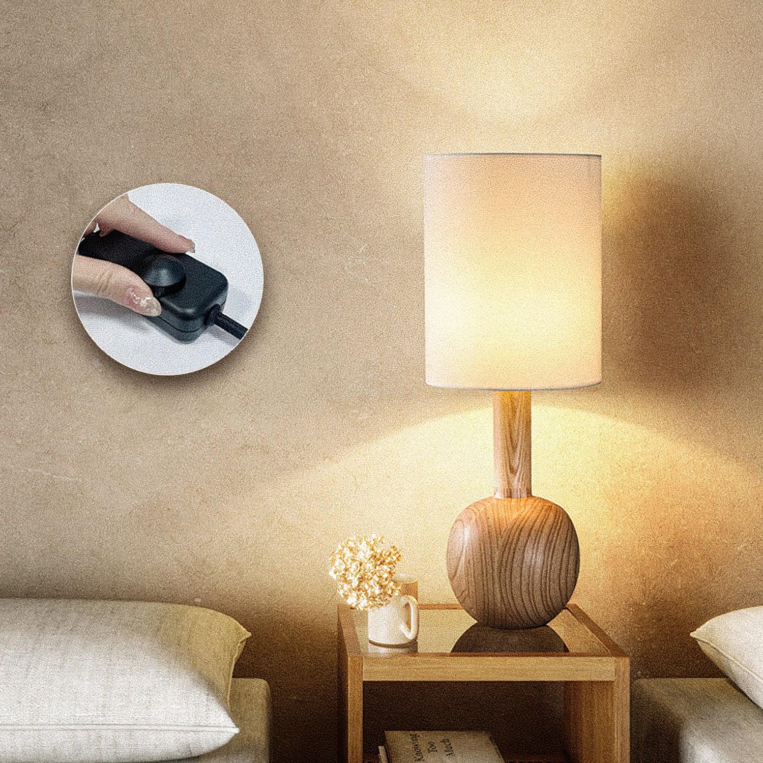 Ravmis Wooden Rustic Table Lamp