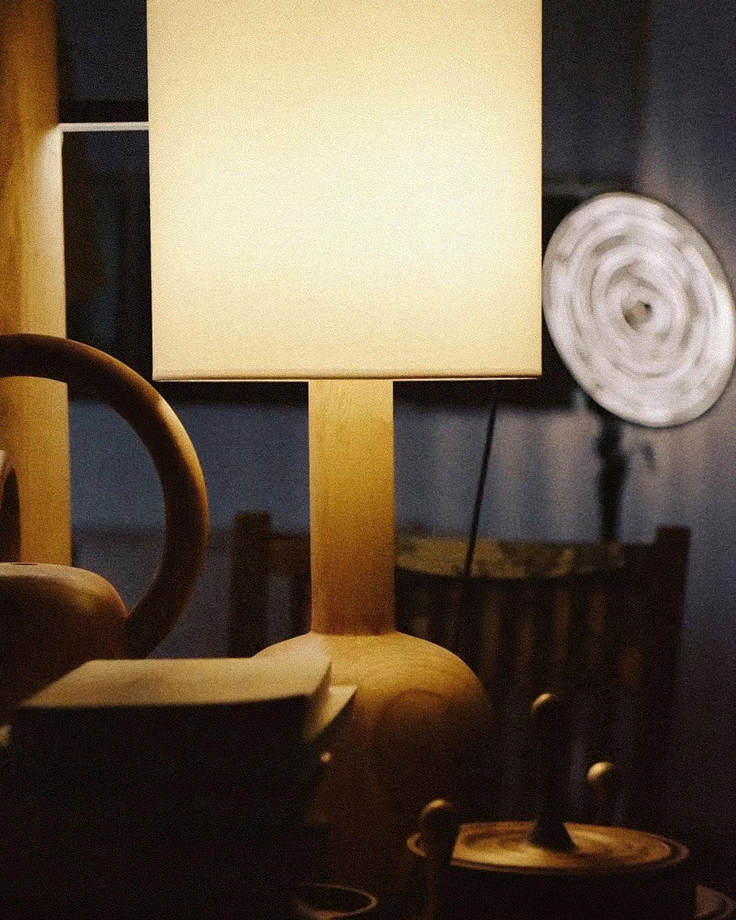 Ravmis Wooden Rustic Table Lamp