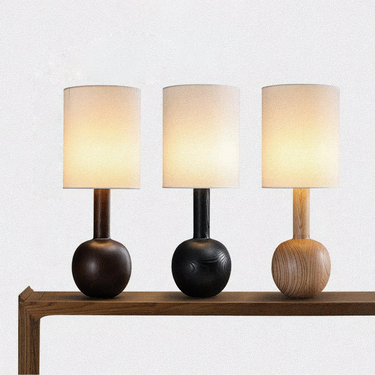 Ravmis Wooden Rustic Table Lamp