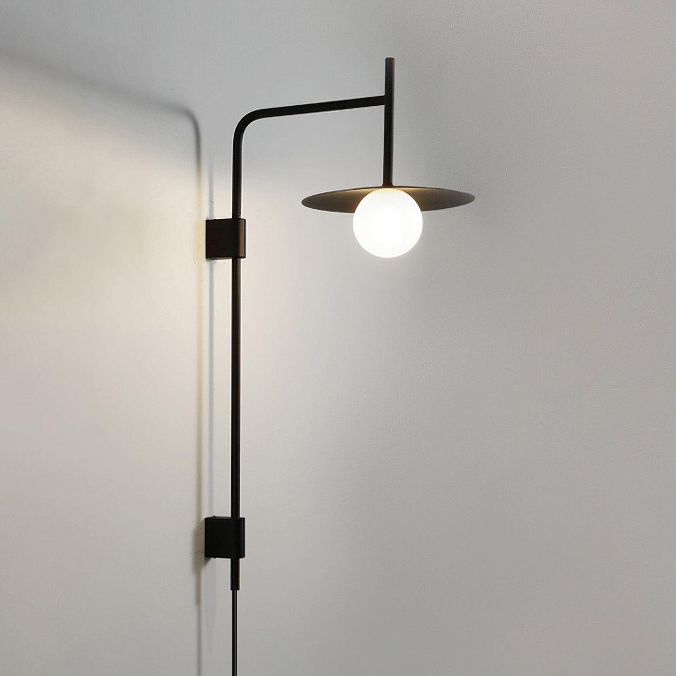 Paxon Swing Arm Plug-in Glass Wall Lamp