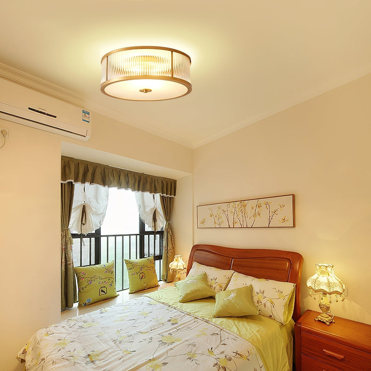 Veleriella Brass Glass CeIling Lamp