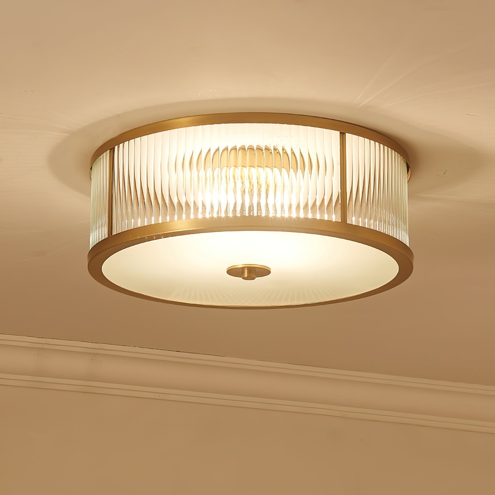 Veleriella Brass Glass CeIling Lamp