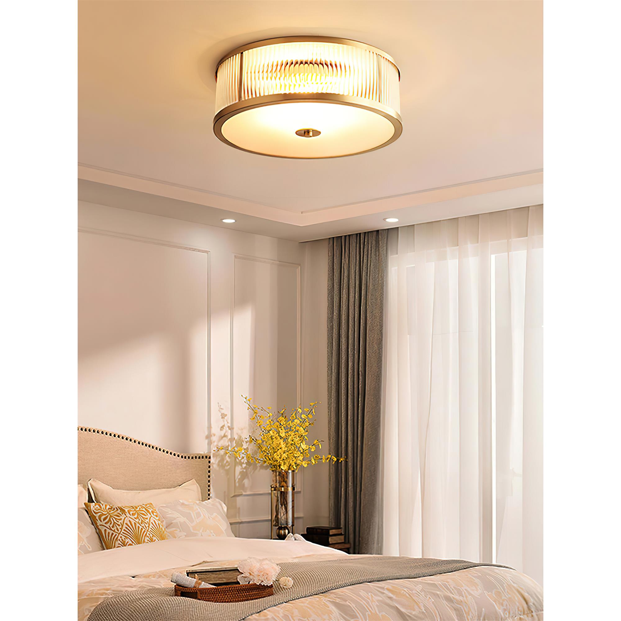 Veleriella Brass Glass CeIling Lamp