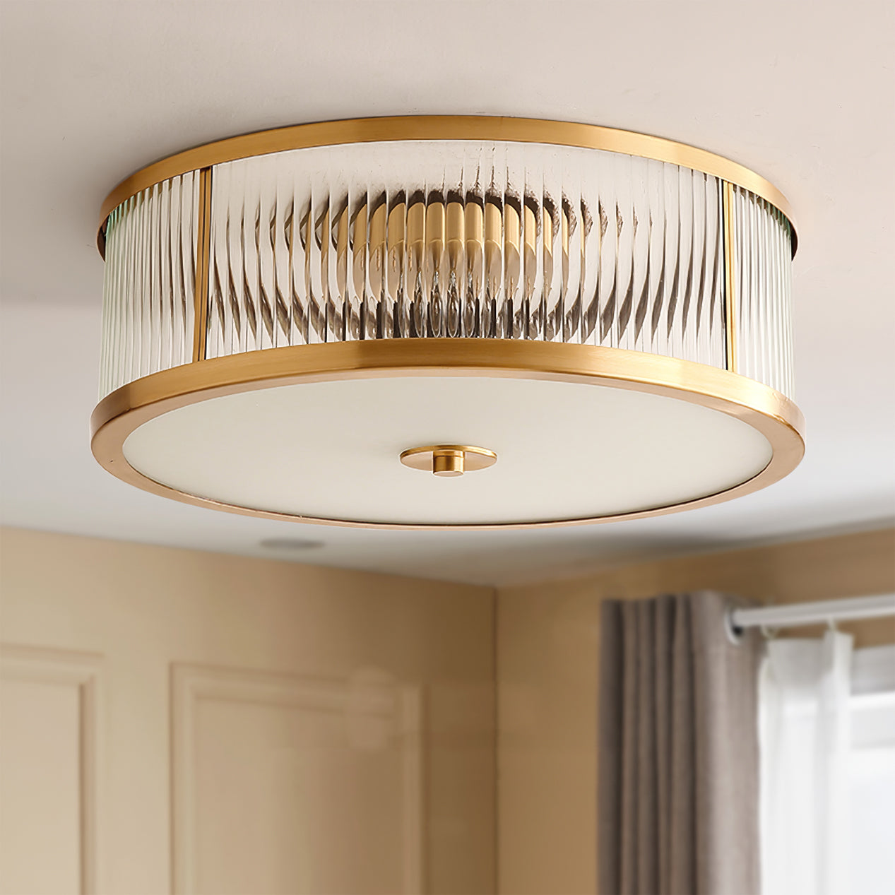 Veleriella Brass Glass CeIling Lamp