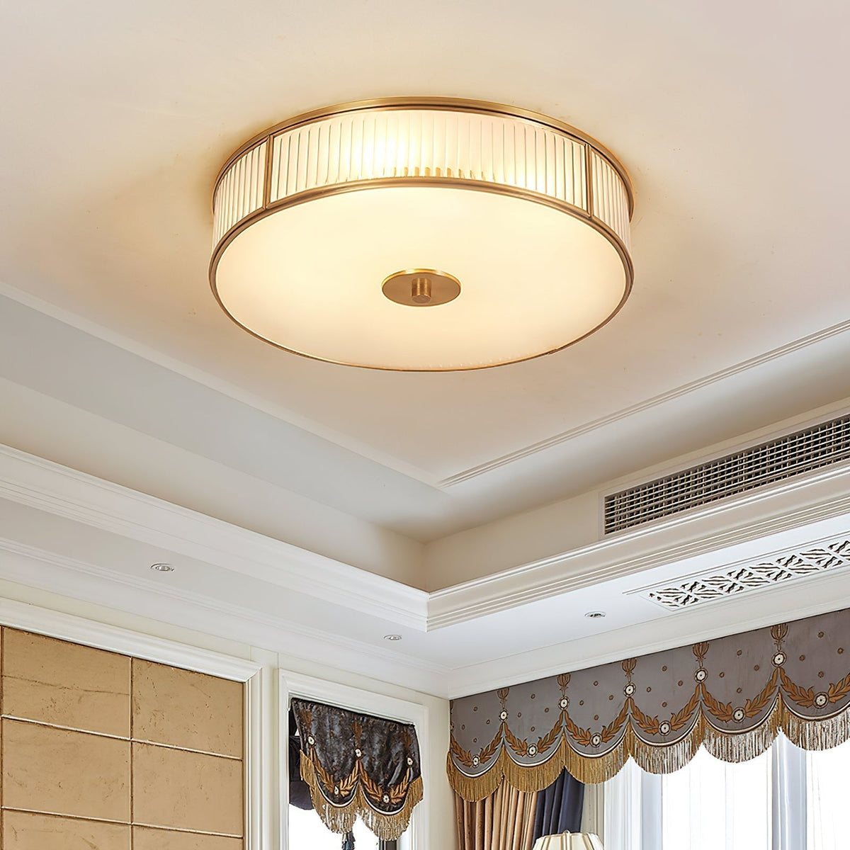 Veleriella Brass Glass CeIling Lamp