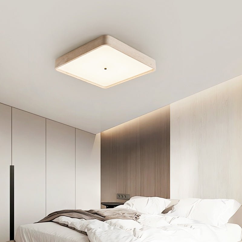 Ormian  Travertine Square Ceiling Light