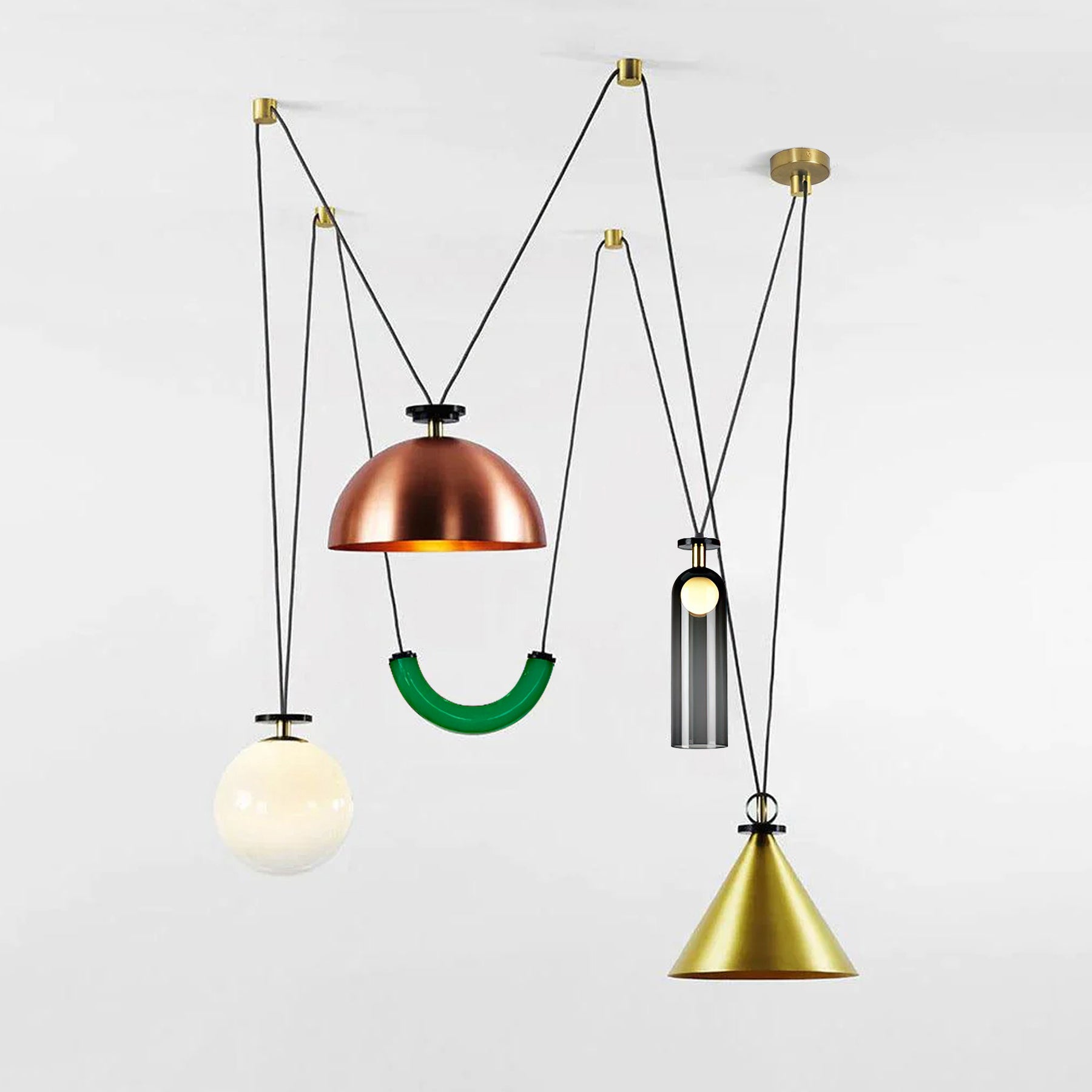 Covine Multi-Shape Adjustable Pendant Light - Neutral Decor