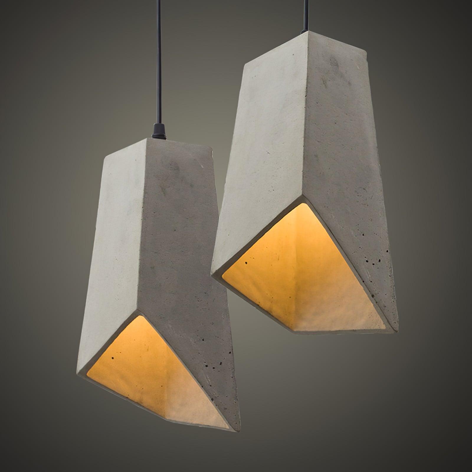 Geo Industrial Cement Pendant Light