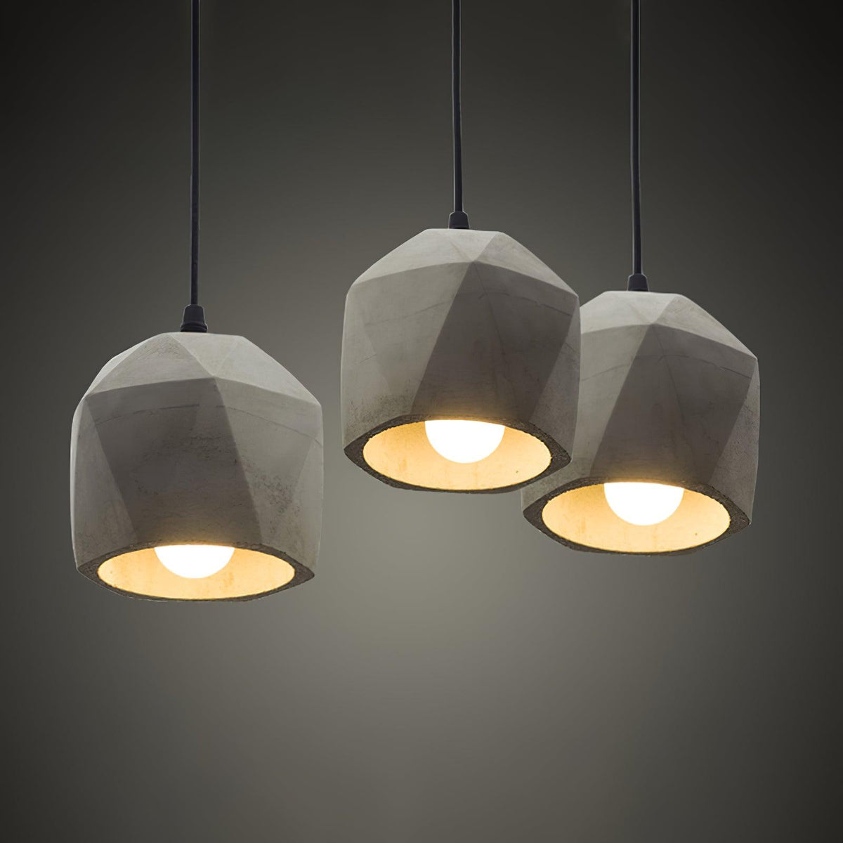 Geo Industrial Cement Pendant Light