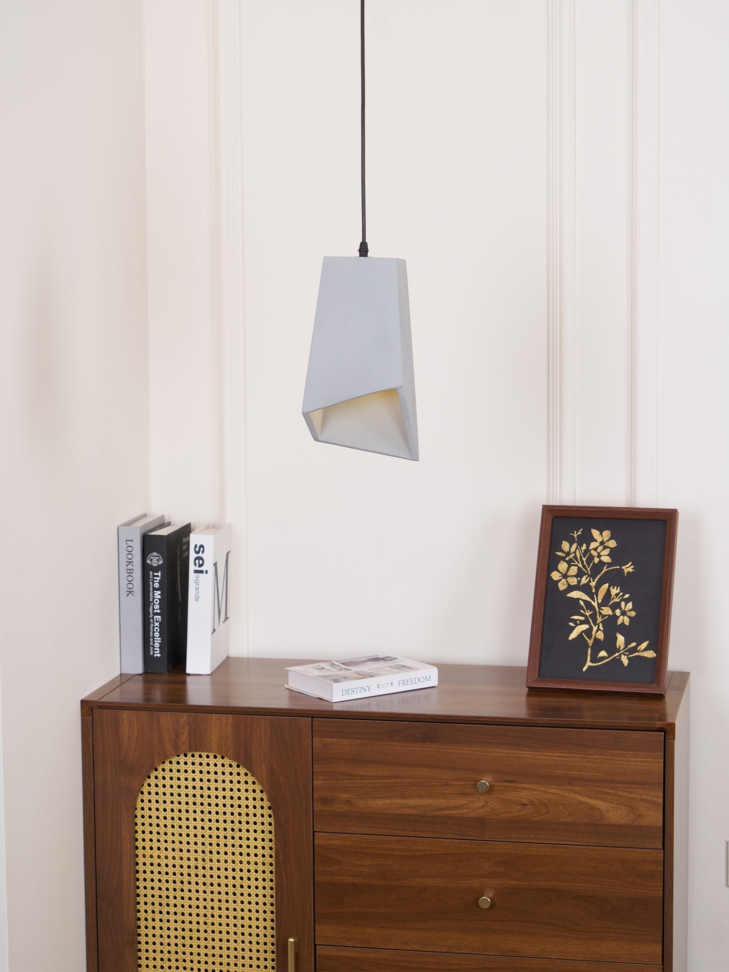 Geo Industrial Cement Pendant Light