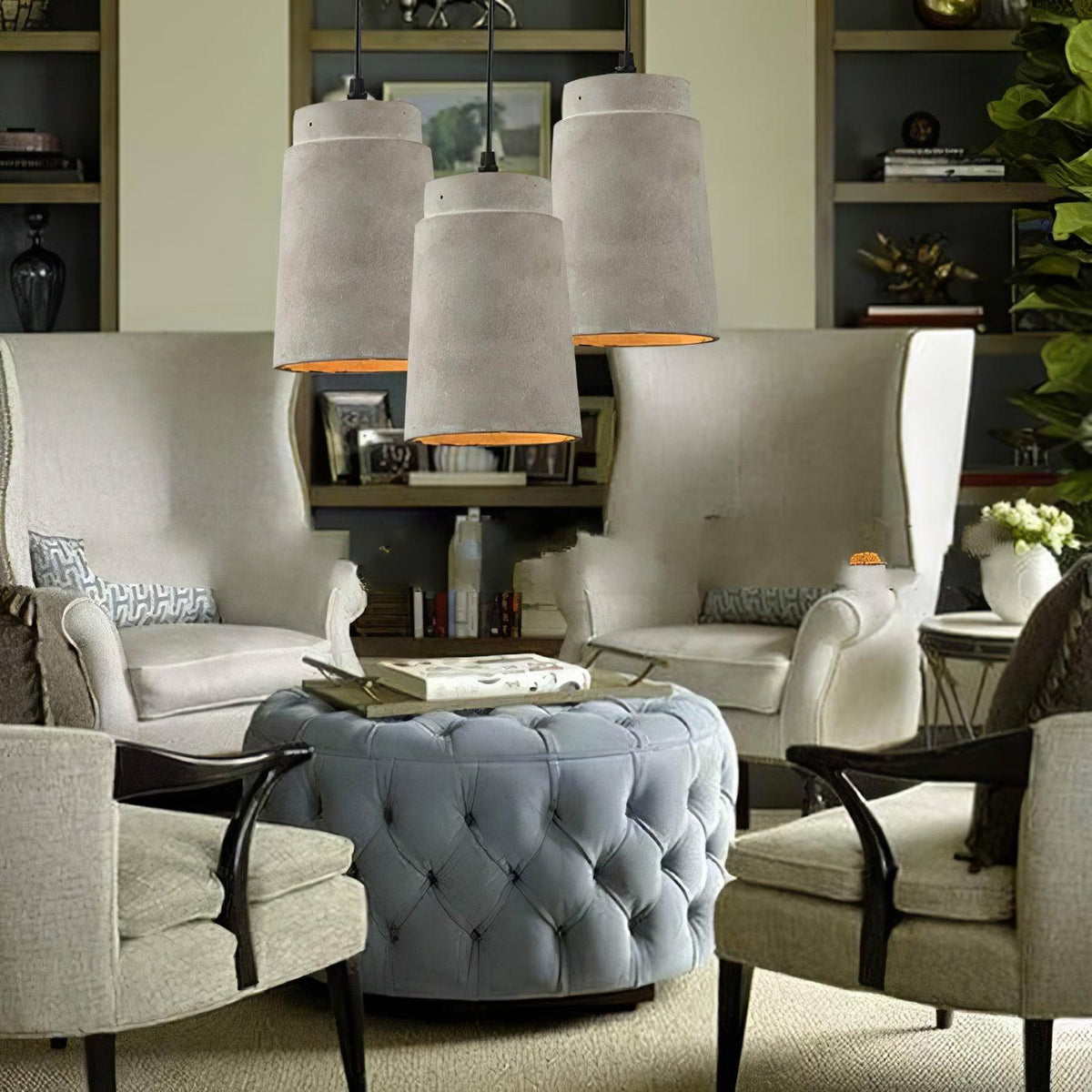 Geo Industrial Cement Pendant Light