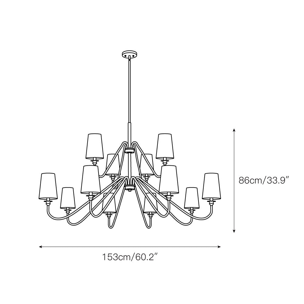 Auraena Brass Chandelier