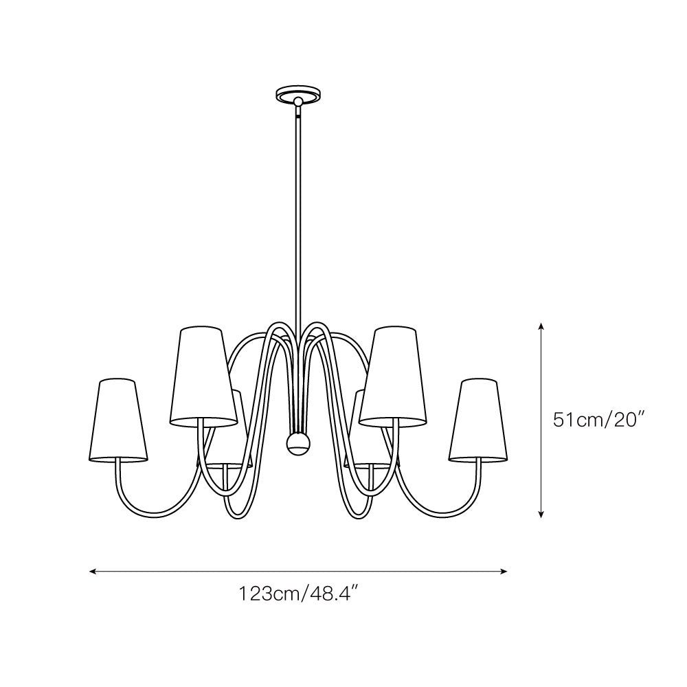 Fioorora Fabric Chandelier