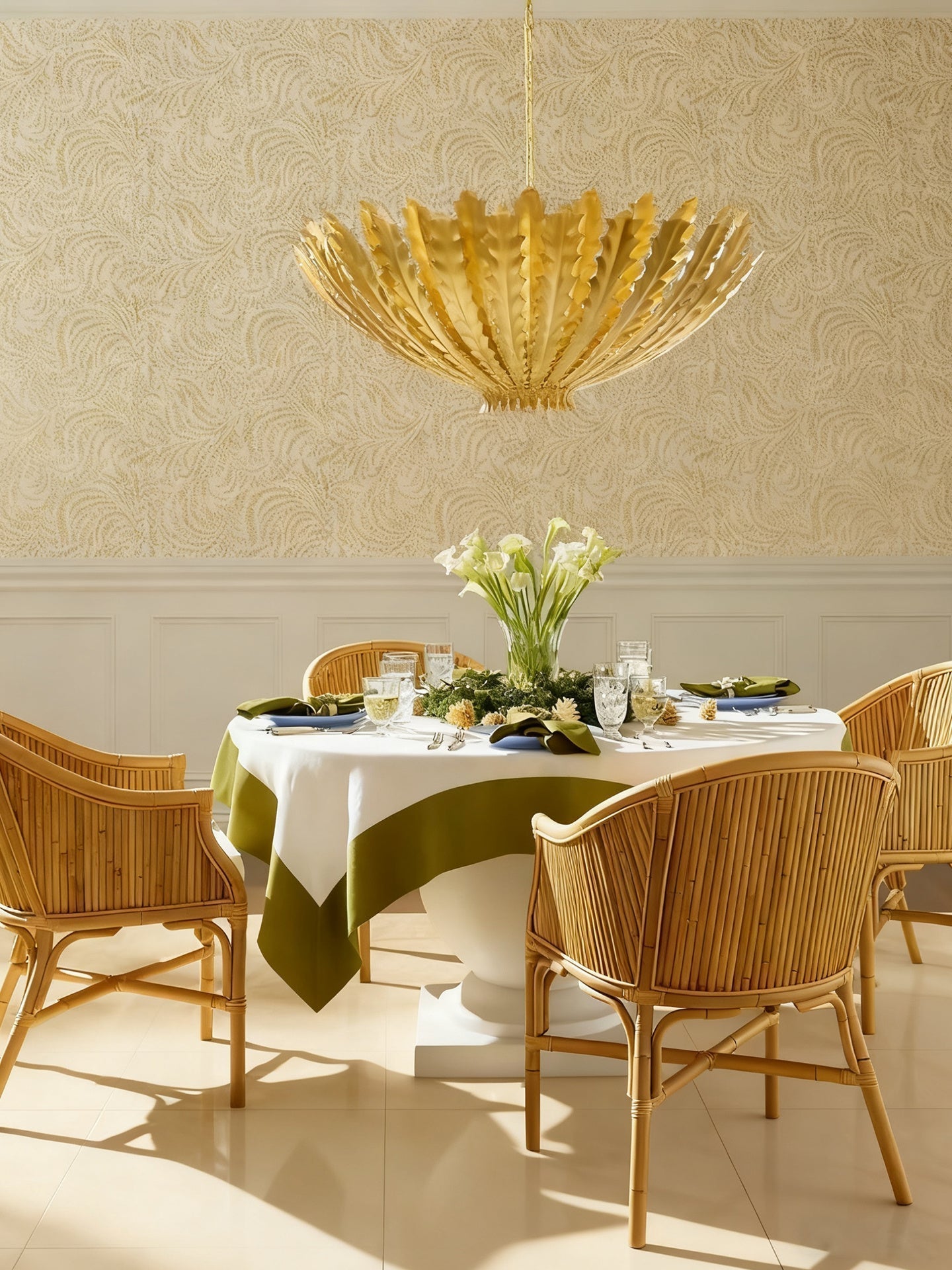 Lumuira Luxurious Gilded Acanthus Chandelier