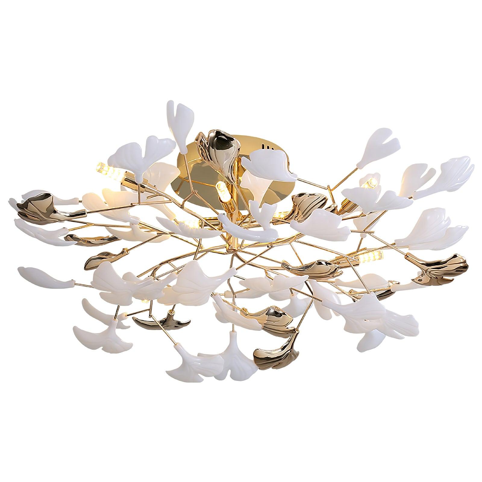 Artheel Premium Nordic Art Gingko Rotating Ceramics Ceiling Lamp