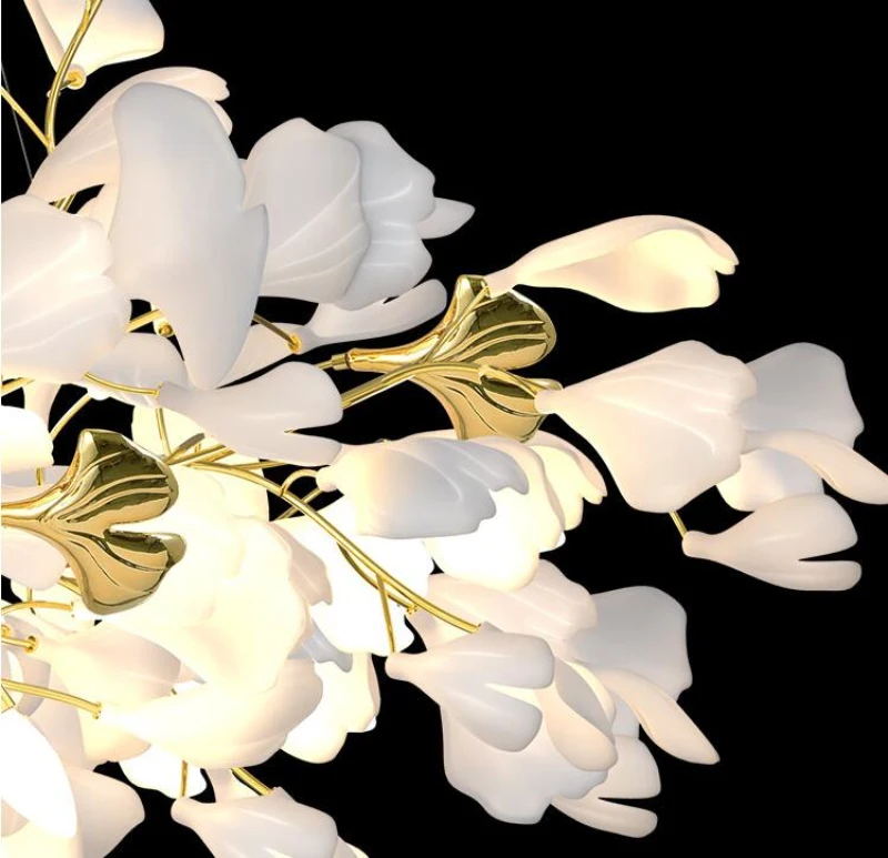Viraaelle Leaves Combination Gingko Ceramics Chandeliers