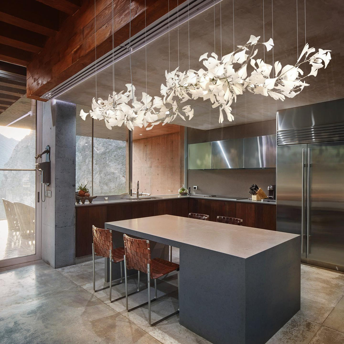 Viraaelle Leaves Combination Gingko Ceramics Chandeliers
