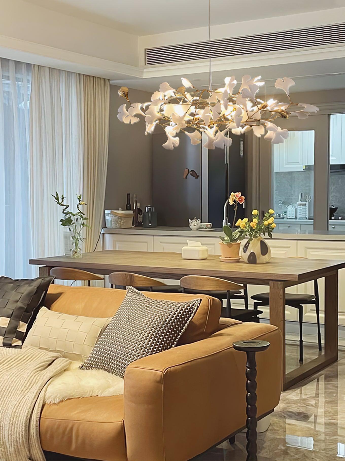 Vashayra Floral Capiz Shell Chandelier