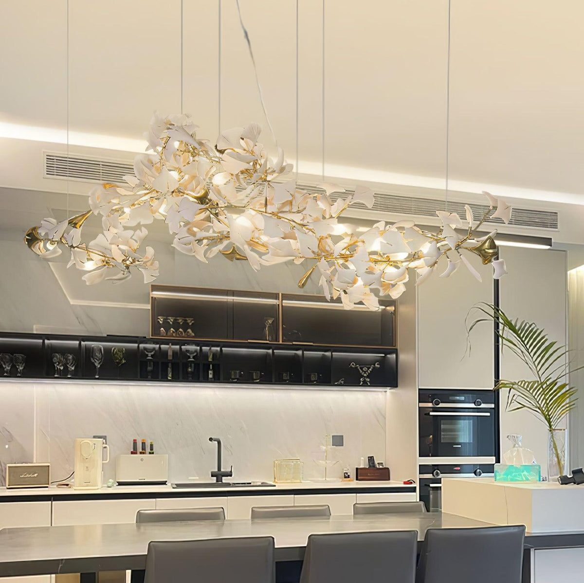 Vashayra Floral Capiz Shell Chandelier