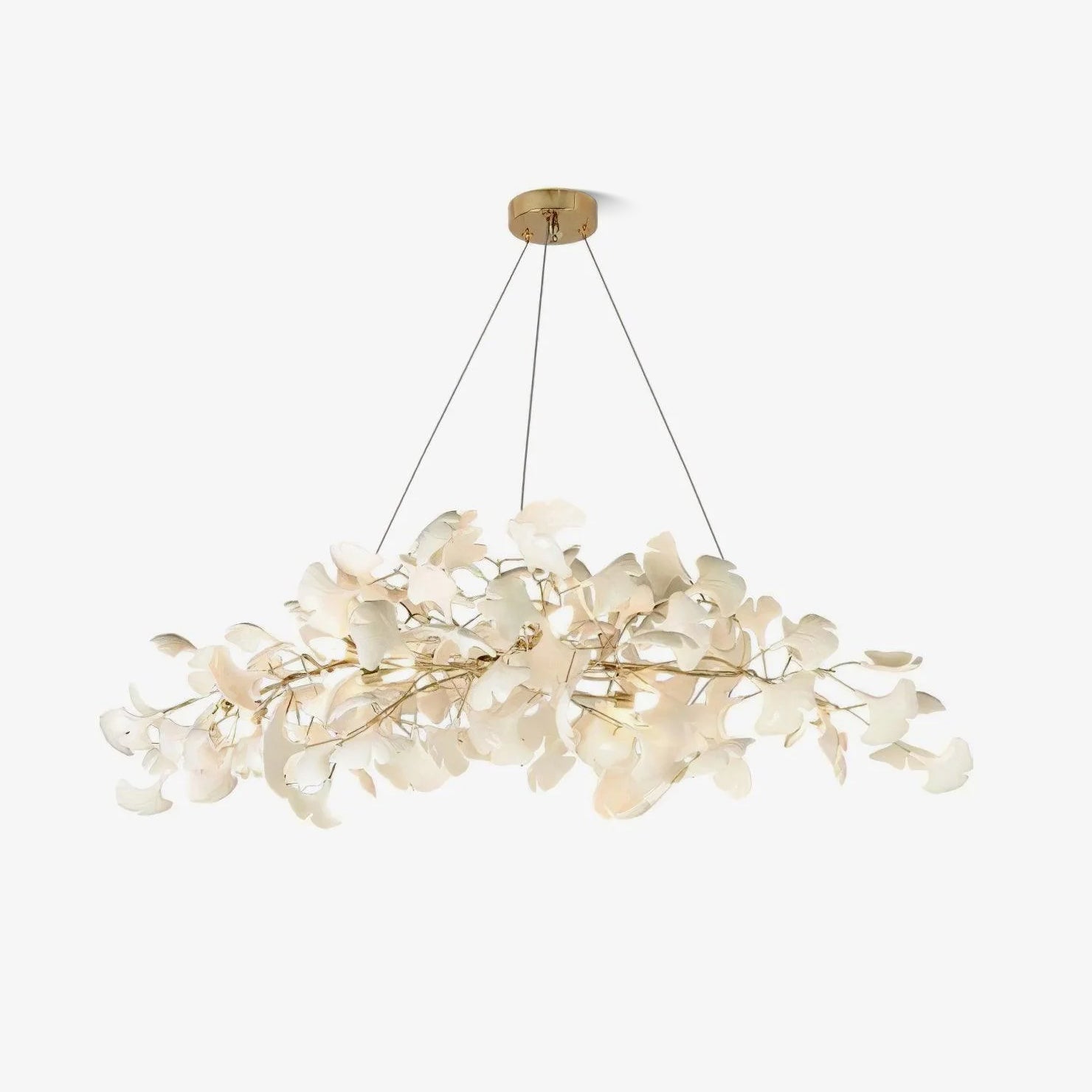Oriiselle Chandelier Ceramic Gingko Petal Gold