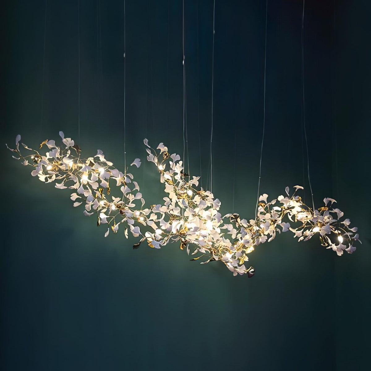 Viraaelle Leaves Combination Gingko Ceramics Chandeliers