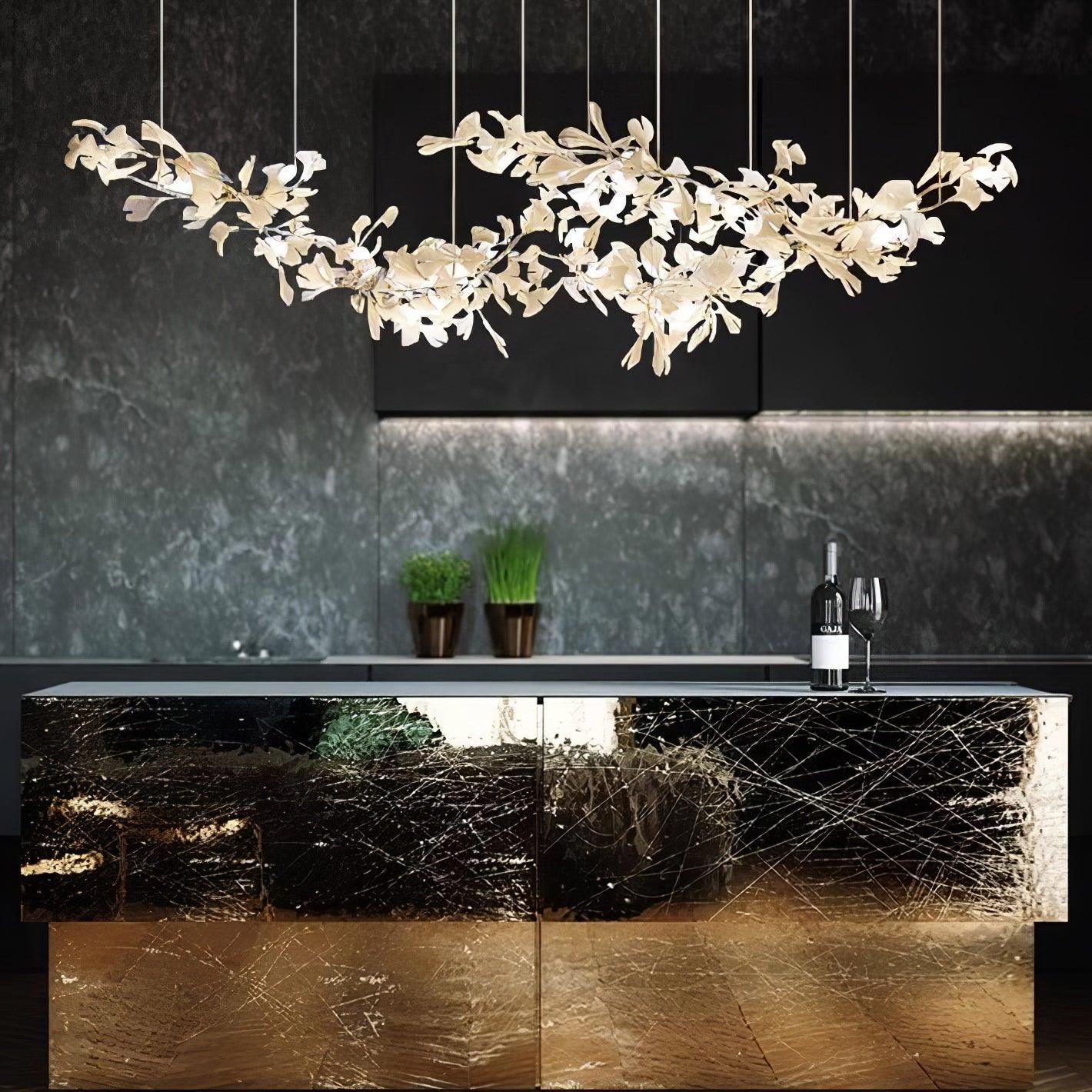 Elorus Double Layer Combination Gingko Chandelier